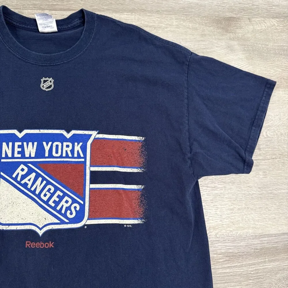 Michael Del Zotto Shirt New York Rangers NHL Reebok MSG Exclusive Men’s Blue XL